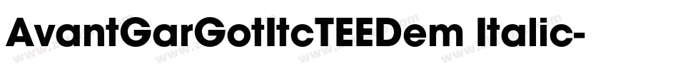 AvantGarGotItcTEEDem Italic字体转换
